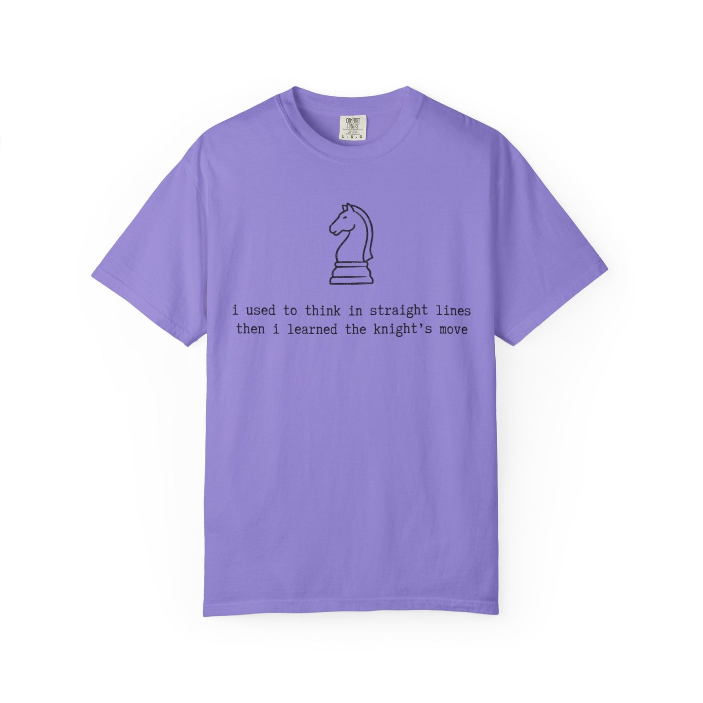 Knight's Move Chess Knight Illustration T-Shirt, Minimalist Chess Quote Tee, Funny Chess Player Shirt, Strategy Game Gift, Chess Lover Tee