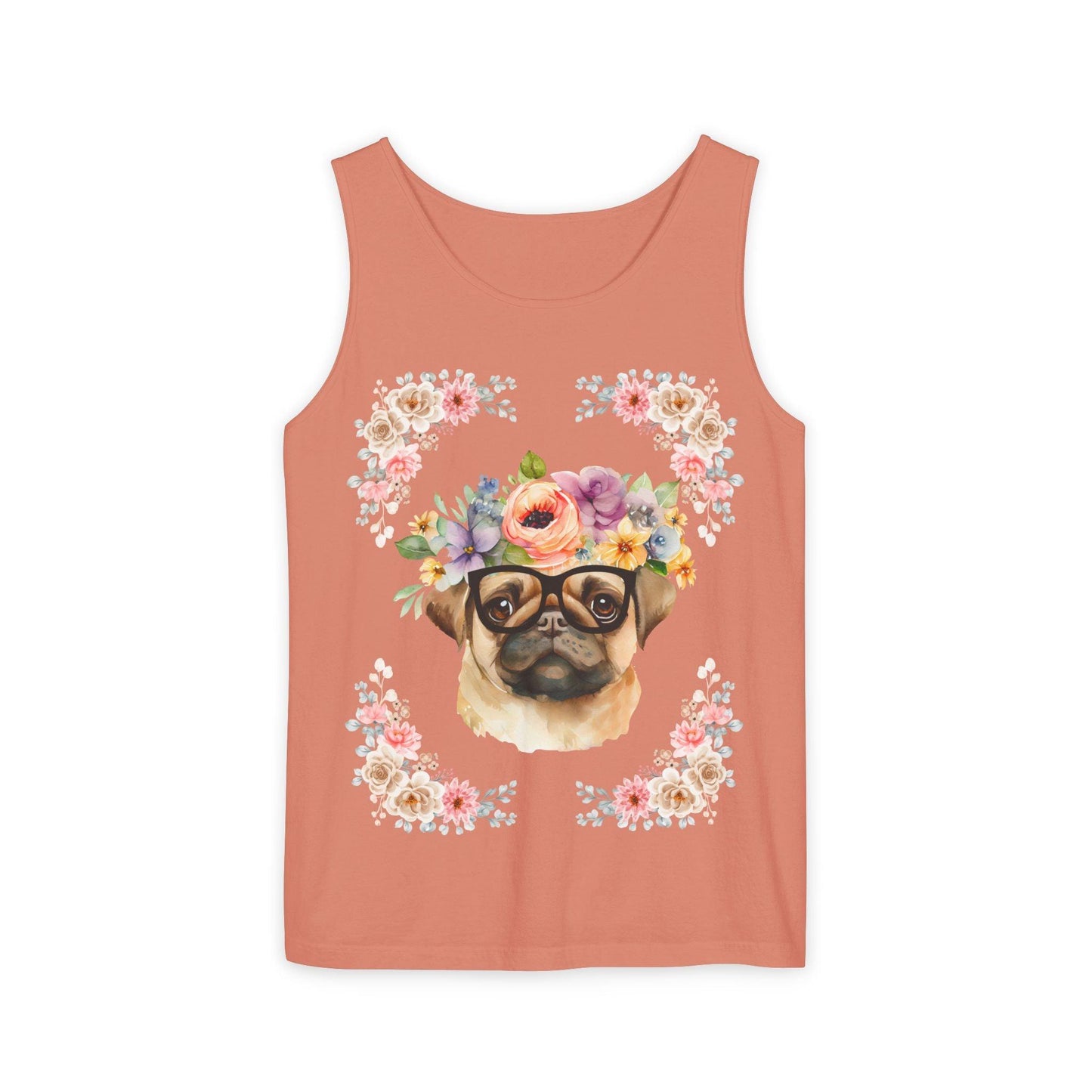 Geeky Goddess Pug Unisex Tank Top