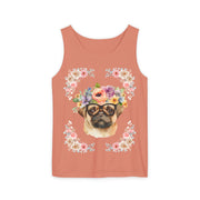 Geeky Goddess Pug Unisex Tank Top