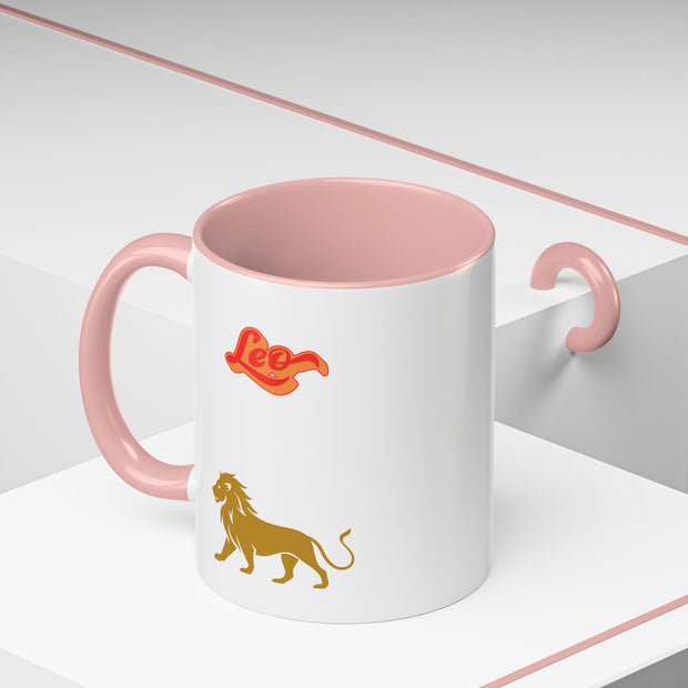'Leo' Zodiac Accent Coffee Mug