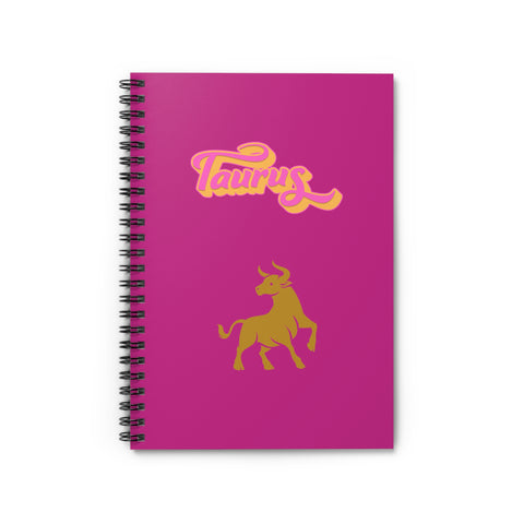 'Taurus' Zodiac Spiral Notebook