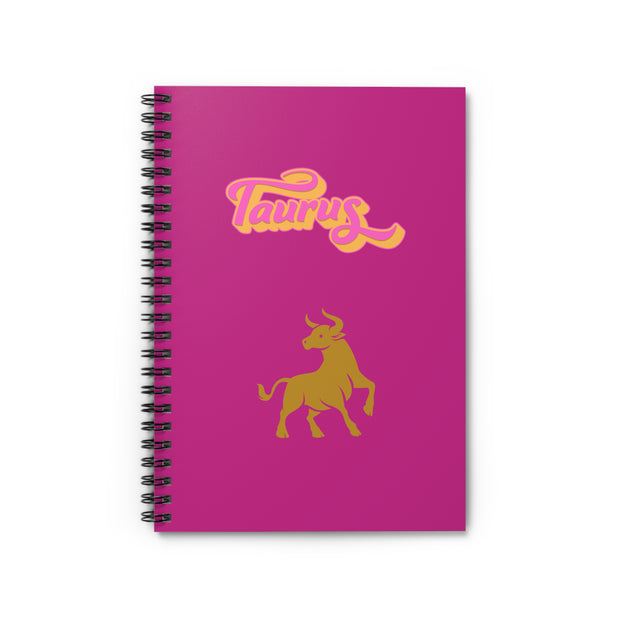 'Taurus' Zodiac Spiral Notebook