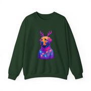 Neon Labrador Reindeer Sweater Sweatshirt | Colorful Dog Christmas Crewneck