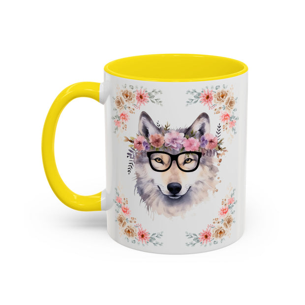 Geeky Goddess Wolf Accent Coffee Mug