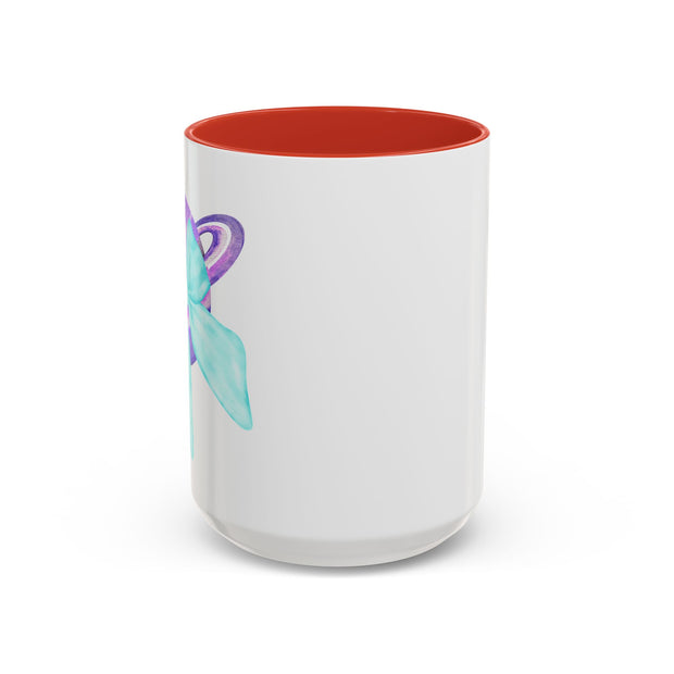 Purple Saturn Wrapped In A Bow Accent Coffee Mug