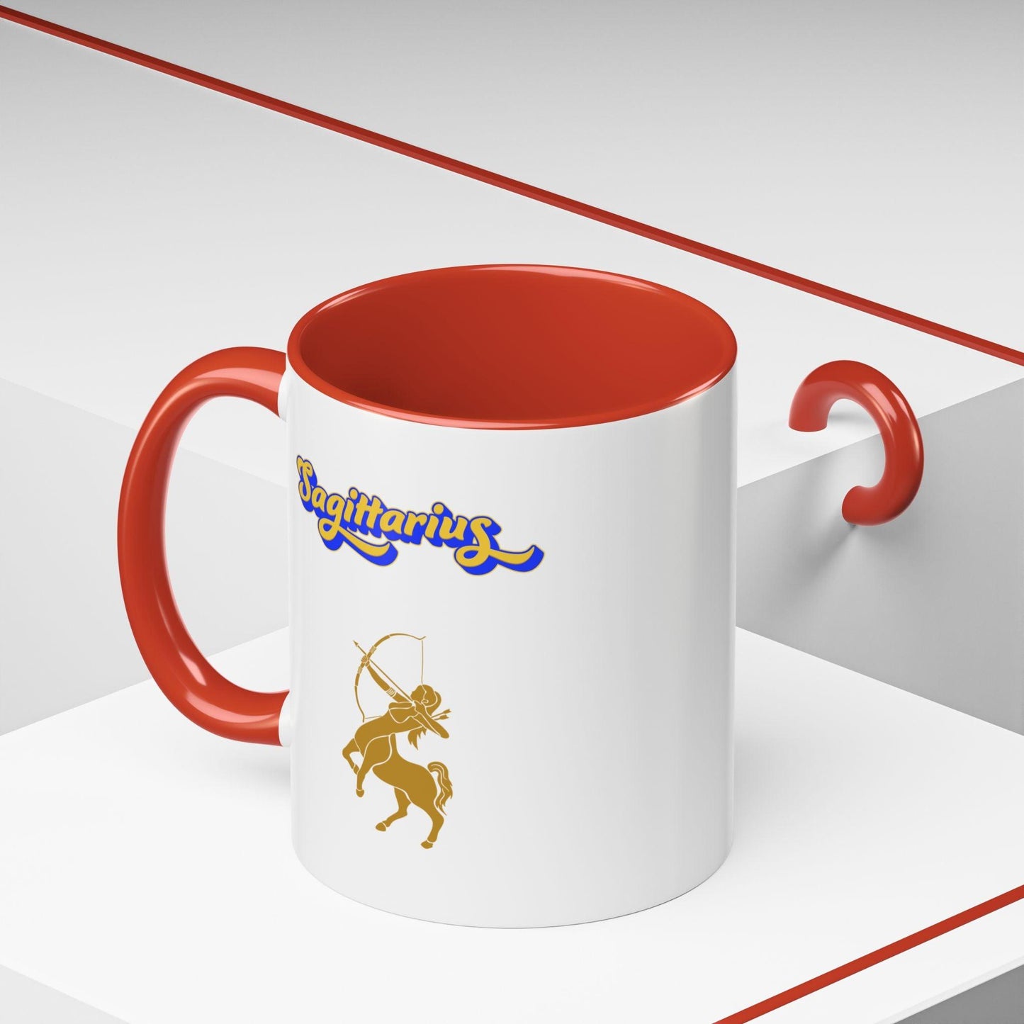 'Sagittarius' Zodiac Accent Coffee Mug
