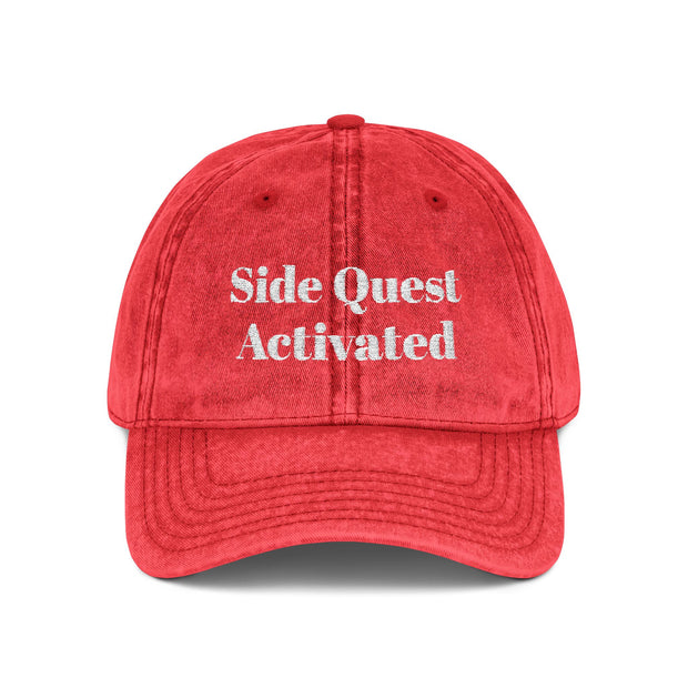 'Side Quest Activated' Vintage Embroidered Cap