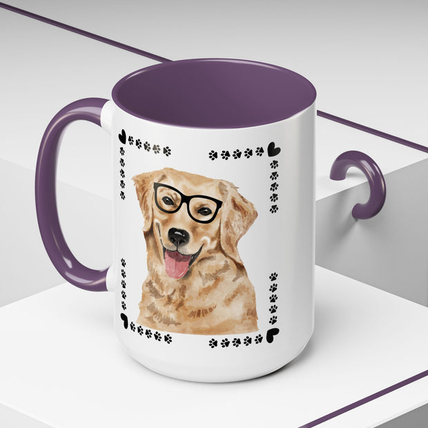 Geeky Good Golden Retriever Accent Coffee Mug
