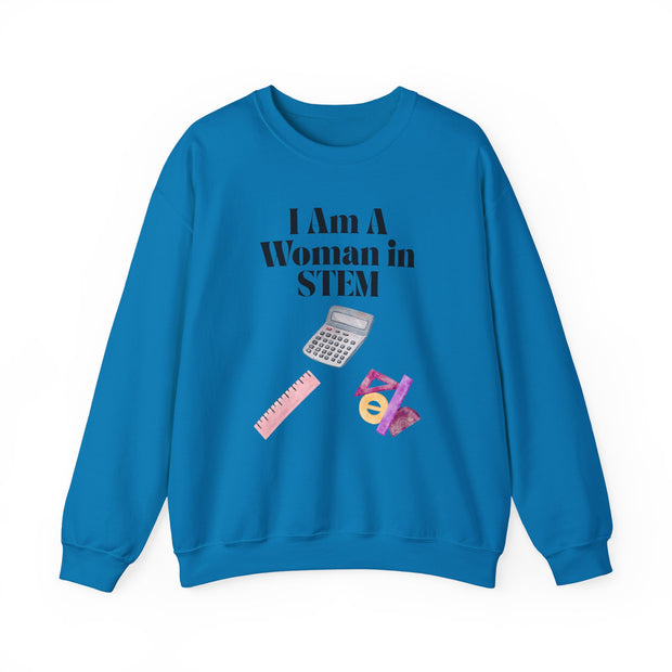'I Am A Woman in STEM' Mathematics Unisex Crewneck Sweatshirt