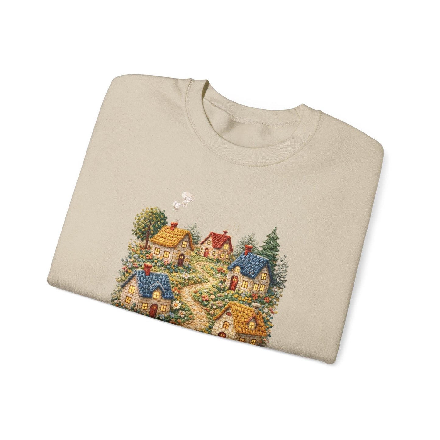 Cozy Cottage Pathway Sweatshirt | Country Village Scenic Crewneck