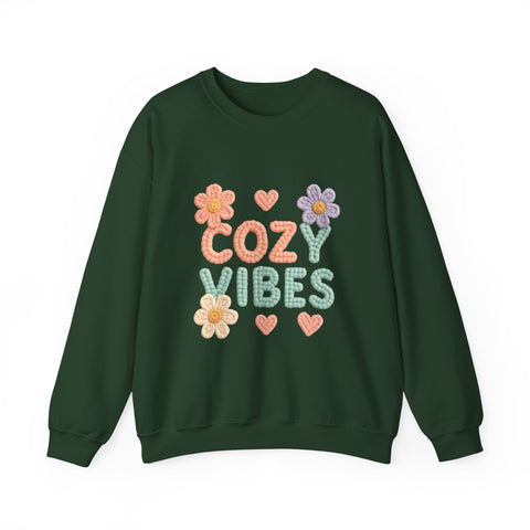 Cozy Vibes Sweatshirt - Perfect for Relaxing, Gifts, Spring Fashion, Casual Wear, Family Gatherings