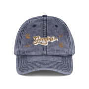 'Gemini' Vintage Wash Embroidered Cap