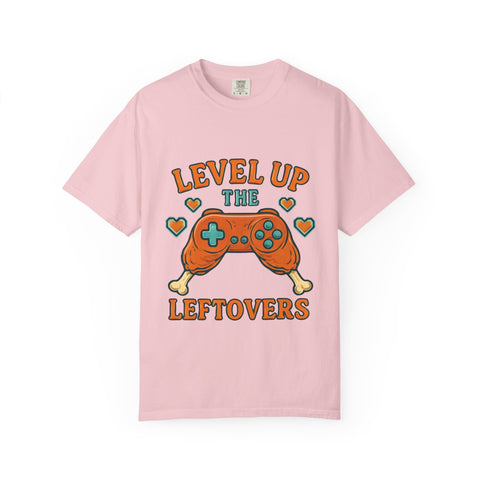 Gamer T-shirt - Level Up the Leftovers | Unisex Gaming Tee, Casual Wear, Game Night Shirt, Gift for Gamers, Funny Apparel