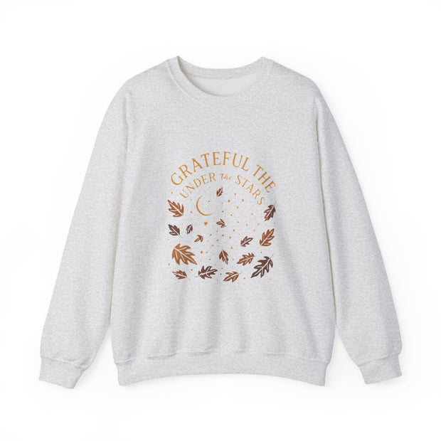 Grateful Under the Stars Sweatshirt - Cozy Unisex Crewneck, Perfect for Fall, Thanksgiving, Gift for Friends, Family