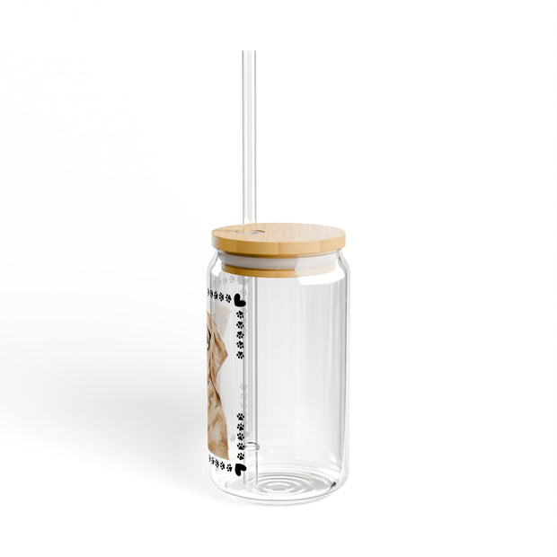 Geeky Good Golden Retriever Sipper Glass