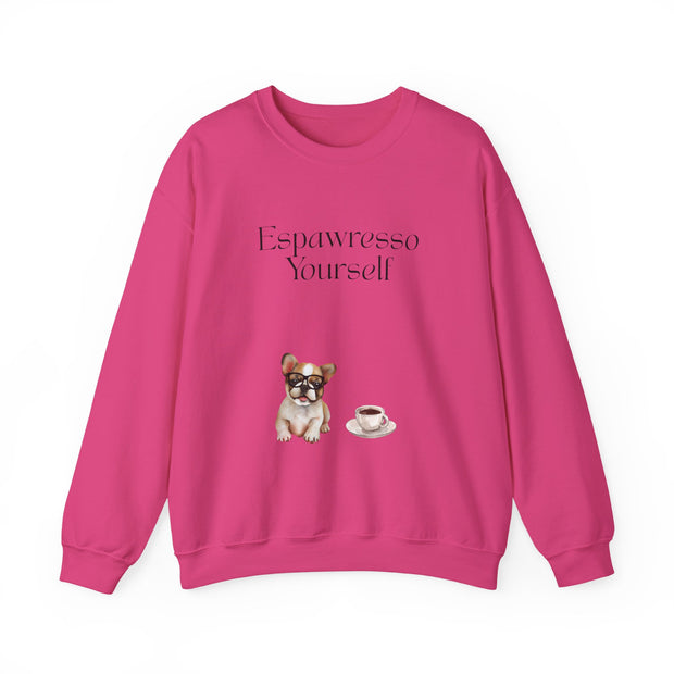 'Espawresso Yourself' French Bulldog Unisex Crewneck Sweatshirt