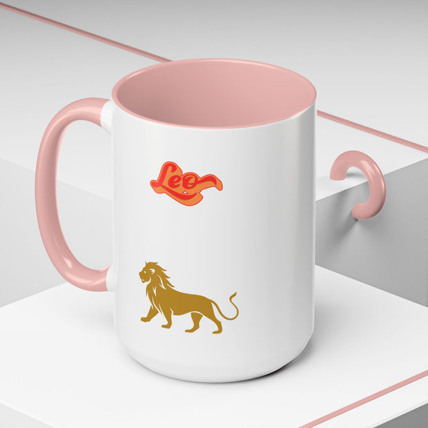 'Leo' Zodiac Accent Coffee Mug