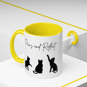'Paws and Reflect' Cats Accent Coffee Mug