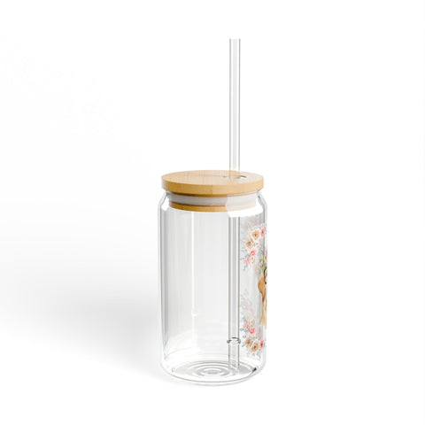 Geeky Goddess Golden Retriever Sipper Glass