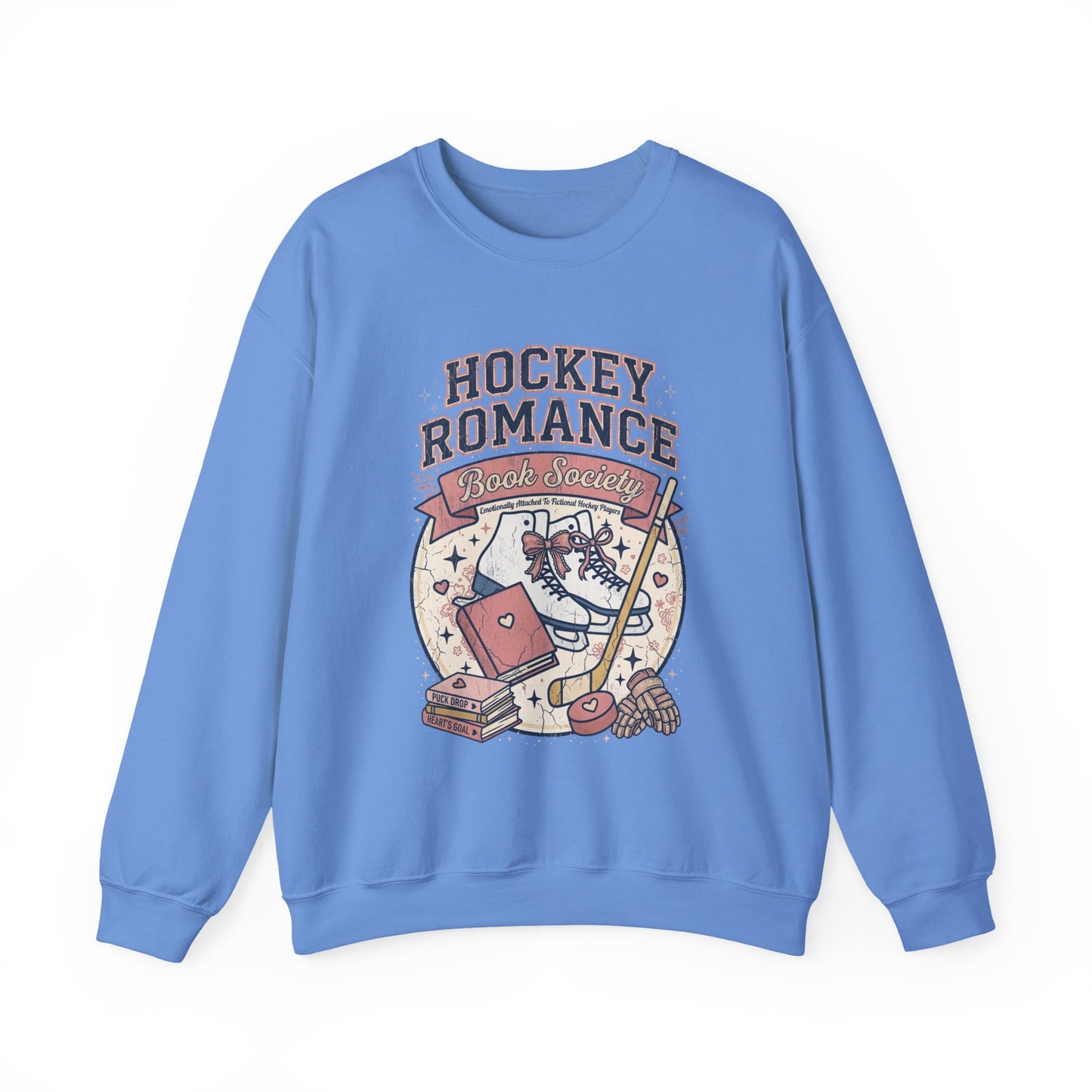 Hockey Romance Sweatshirt, Booktok Hockey Romance Crewneck, Romance Reader Sweatshirt, Cozy Hockey Book Girly Gift
