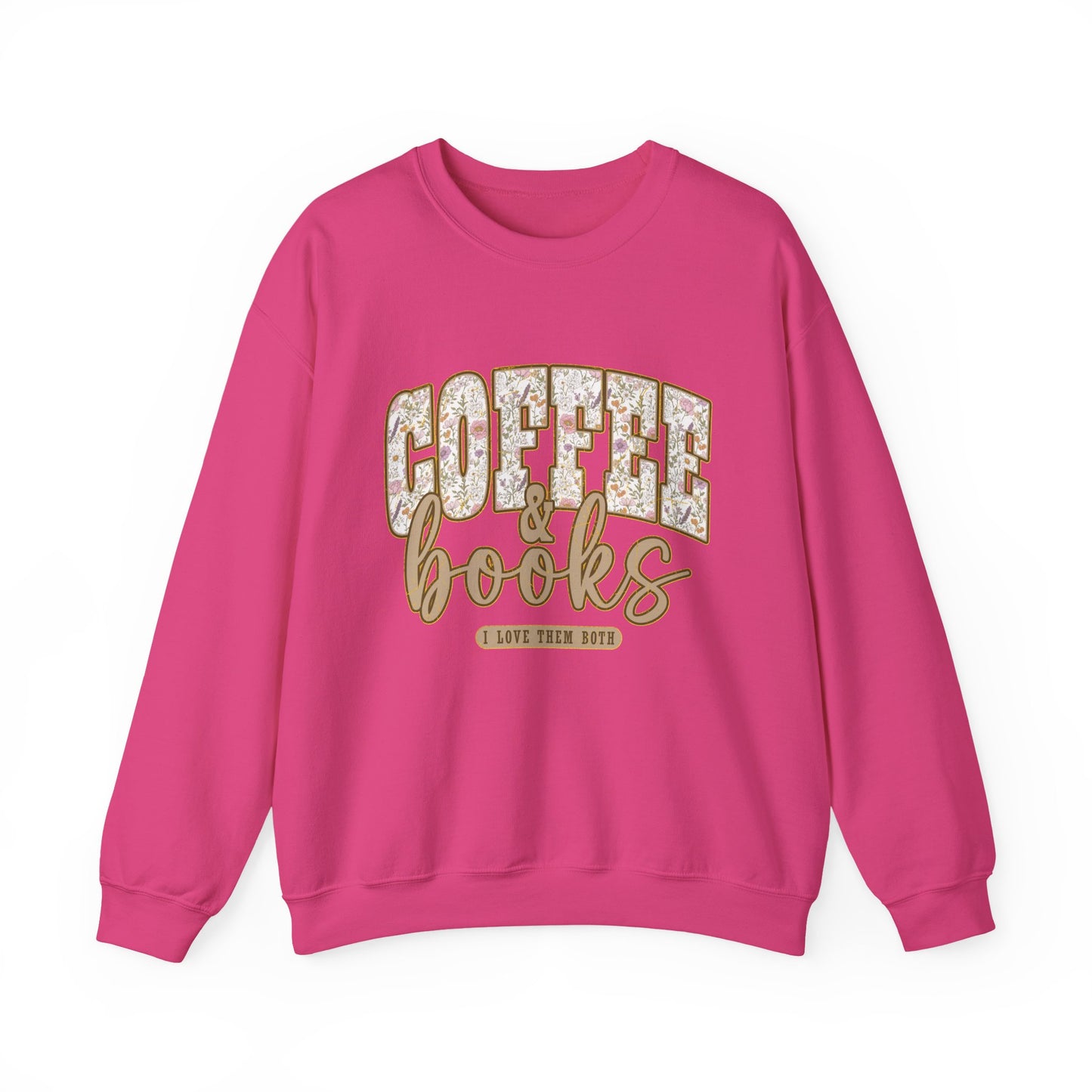 Coffee & Books Crewneck Sweatshirt | Cozy Reading Coffee Shirt
