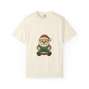 Festive Santa Gaming T-Shirt, Unisex Holiday Tee, Funny Christmas Shirt, Gamer Gift, Cute Santa Design