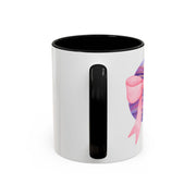 Pink/Purple Planet Wrapped In A Bow Accent Coffee Mug