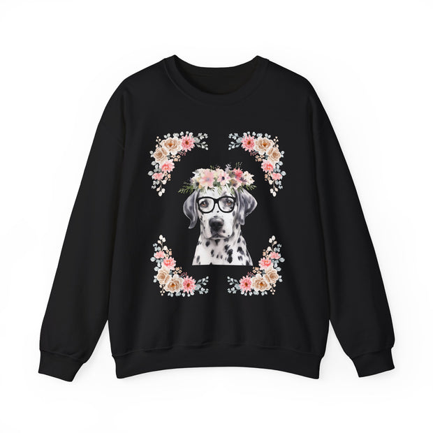 Geeky Goddess Dalmatian Unisex Crewneck Sweatshirt