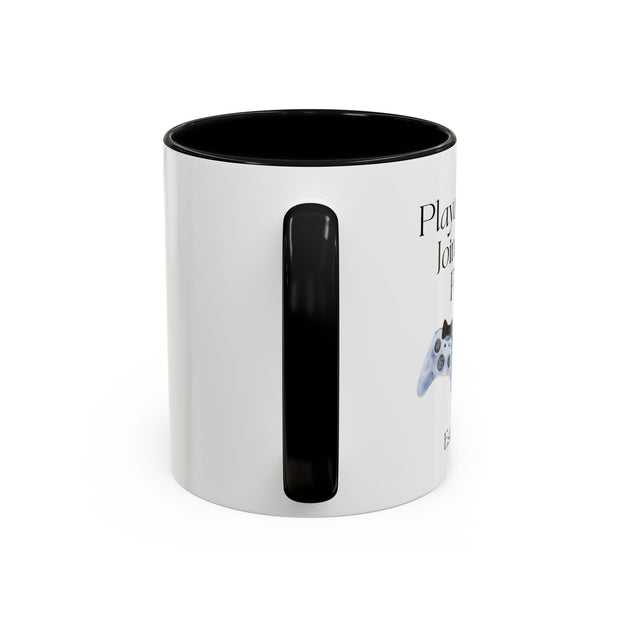'Player 2 Has Joined The Party' 'Est. 2025' Accent Coffee Mug
