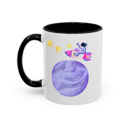 Astronaut Taking Off In Space Accent Coffee Mug