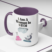 'I Am A Woman In STEM' Scientist Accent Coffee Mug