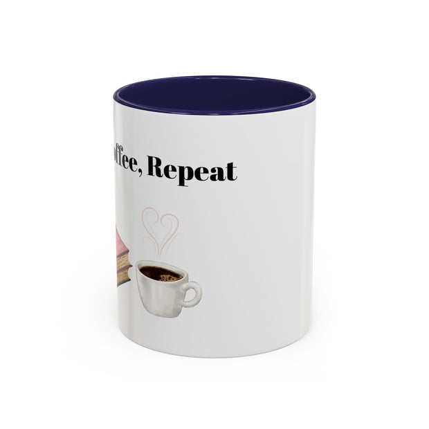 'Books, Coffee, Repeat' Accent Coffee Mug