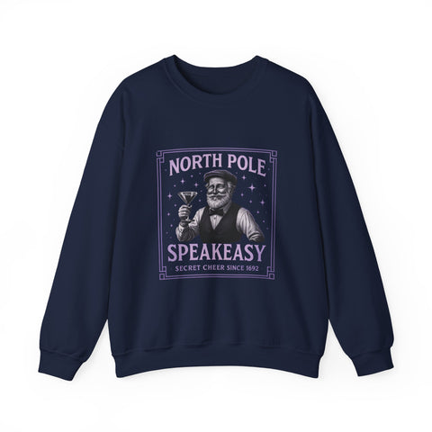 North Pole Speakeasy Crewneck Sweatshirt | Cozy Holiday Gift | Winter Wear | Christmas Sweatshirt | Unisex Comfy Apparel