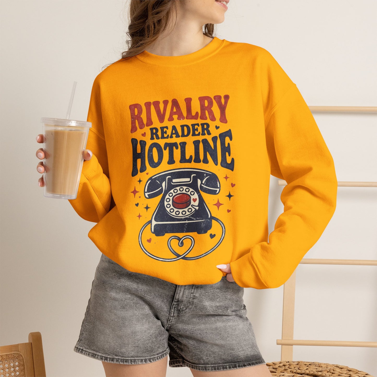 Rivalry Reader Hotline Sweatshirt, Hockey Romance Booktok Crewneck, Sports Romance Reader Pullover