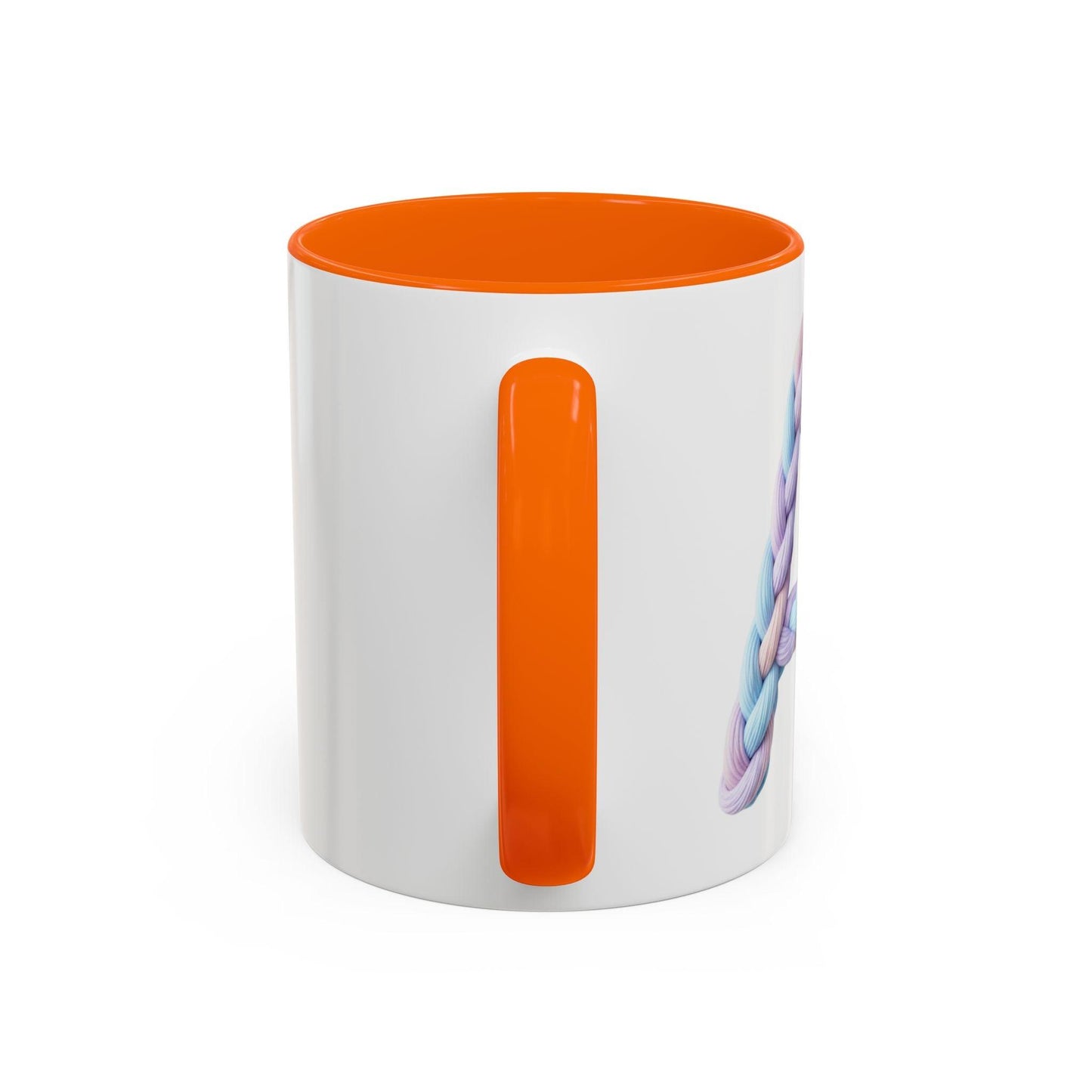 Minimalist Embroidery Typography Accent Coffee Mug | Pastel Thread Design