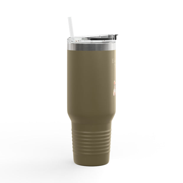 'Espawresso Yourself' French Bulldog Insulated Travel Mug, 40oz