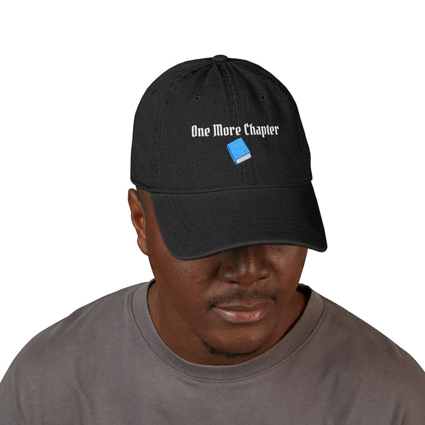 'One More Chapter' Denim Embroidered Cap