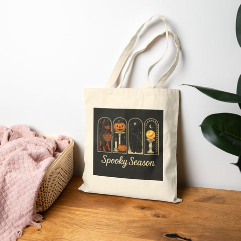 Spooky Season Doberman Cotton Canvas Tote Bag