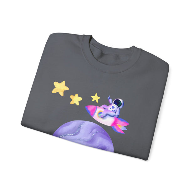 Astronaut Taking Off In Space Unisex Crewneck Sweatshirt