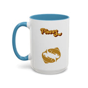 'Pisces' Zodiac Accent Coffee Mug