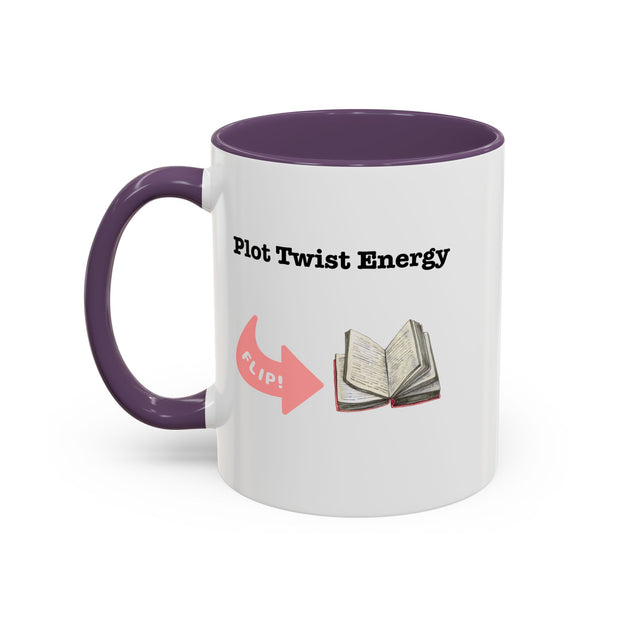 'Plot Twist Energy' Accent Coffee Mug