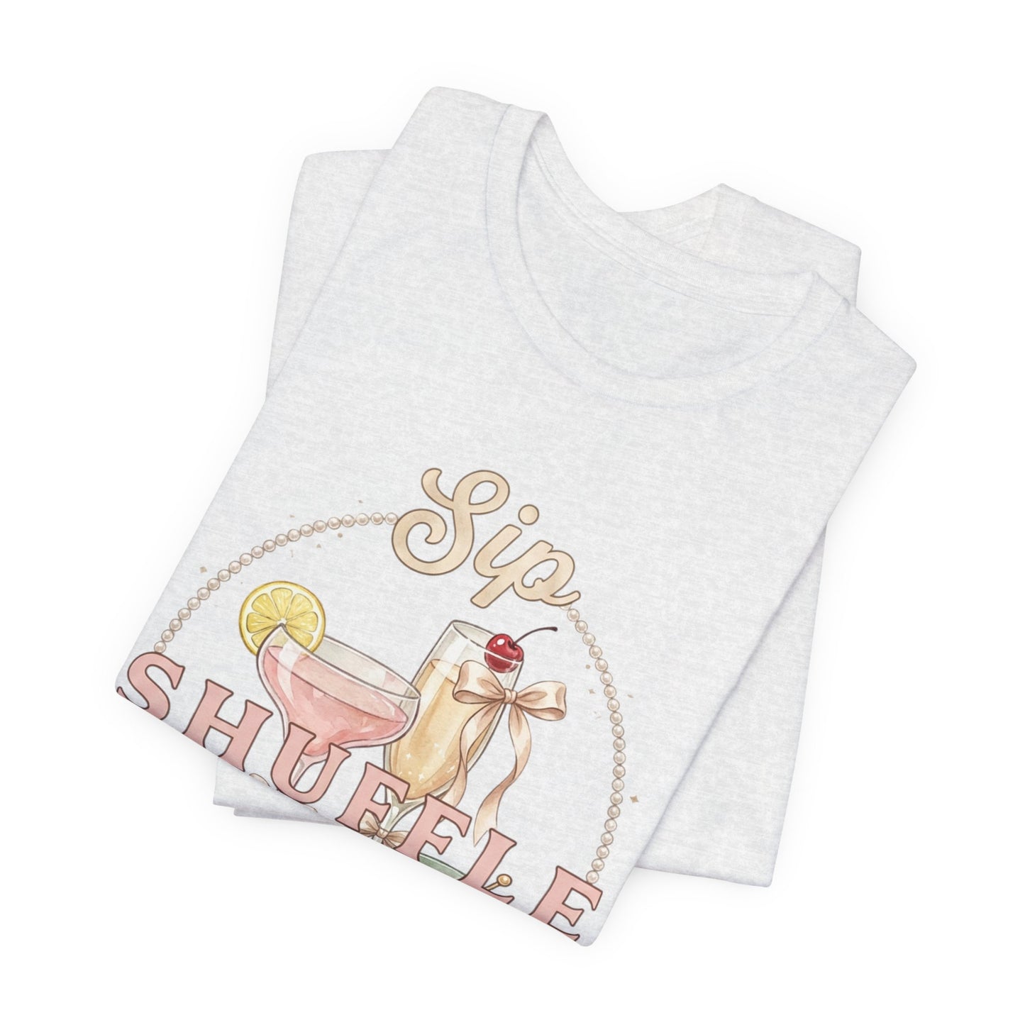 Sip Shuffle Repeat Shirt, Mahjong Social Club Tee, Pastel Girls Night Graphic Shirt, Mahjong Lover Gift