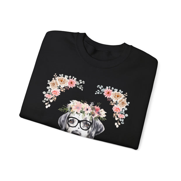 Geeky Goddess Dalmatian Unisex Crewneck Sweatshirt