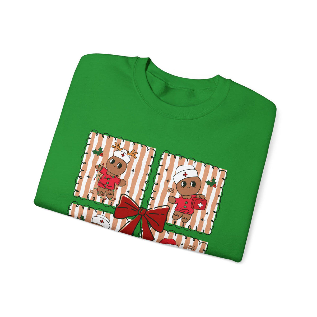 Gingerbread Christmas Sweatshirt, Cute Gingerbread Crewneck, Christmas Bow Sweatshirt, Gingerbread Man Shirt, Funny Holiday Sweater, Christmas Gift