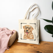 Geeky Good Golden Retriever Cotton Canvas Tote Bag