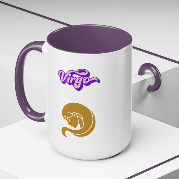 'Virgo' Zodiac Accent Coffee Mug