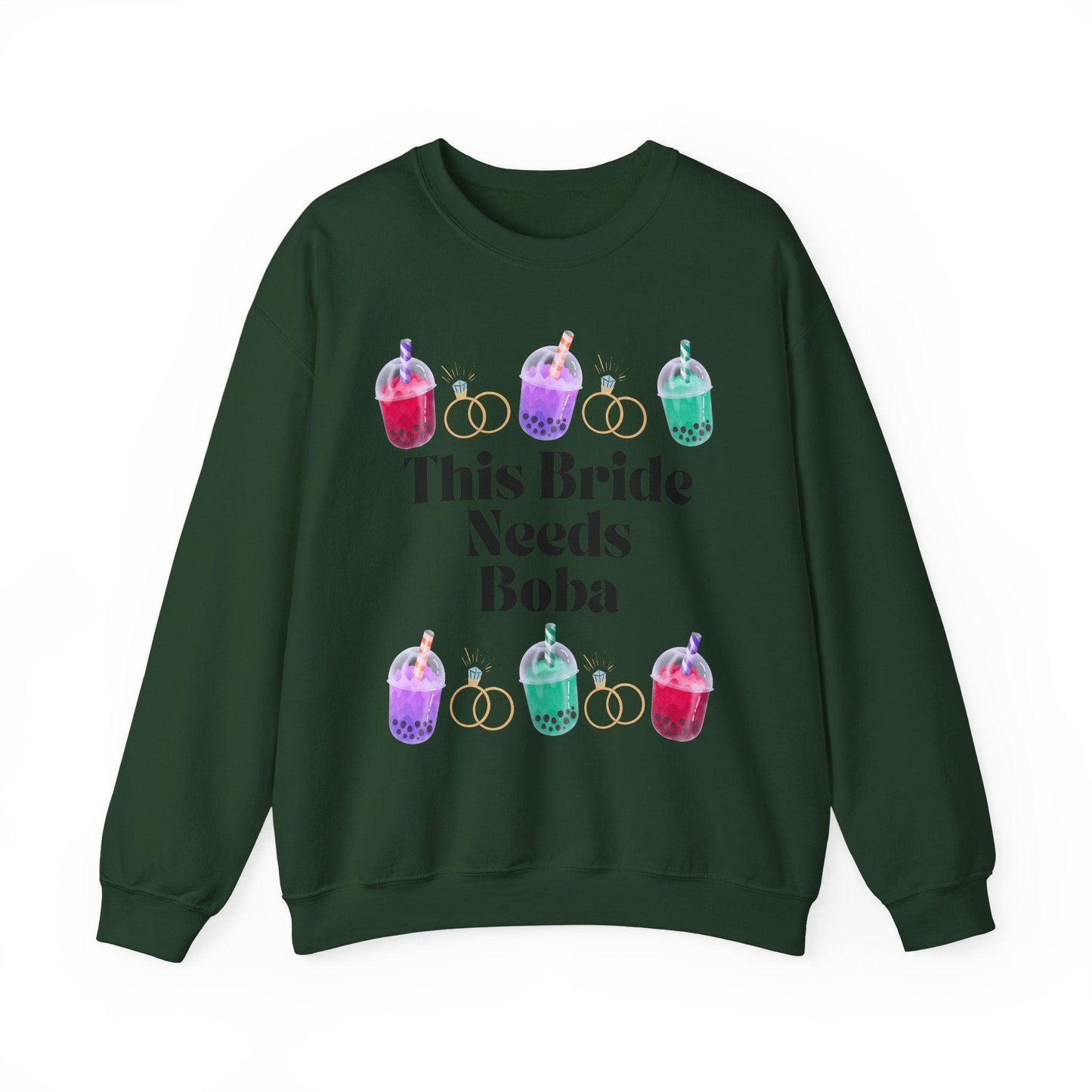 'This Bride Needs Boba' Unisex Crewneck Sweatshirt