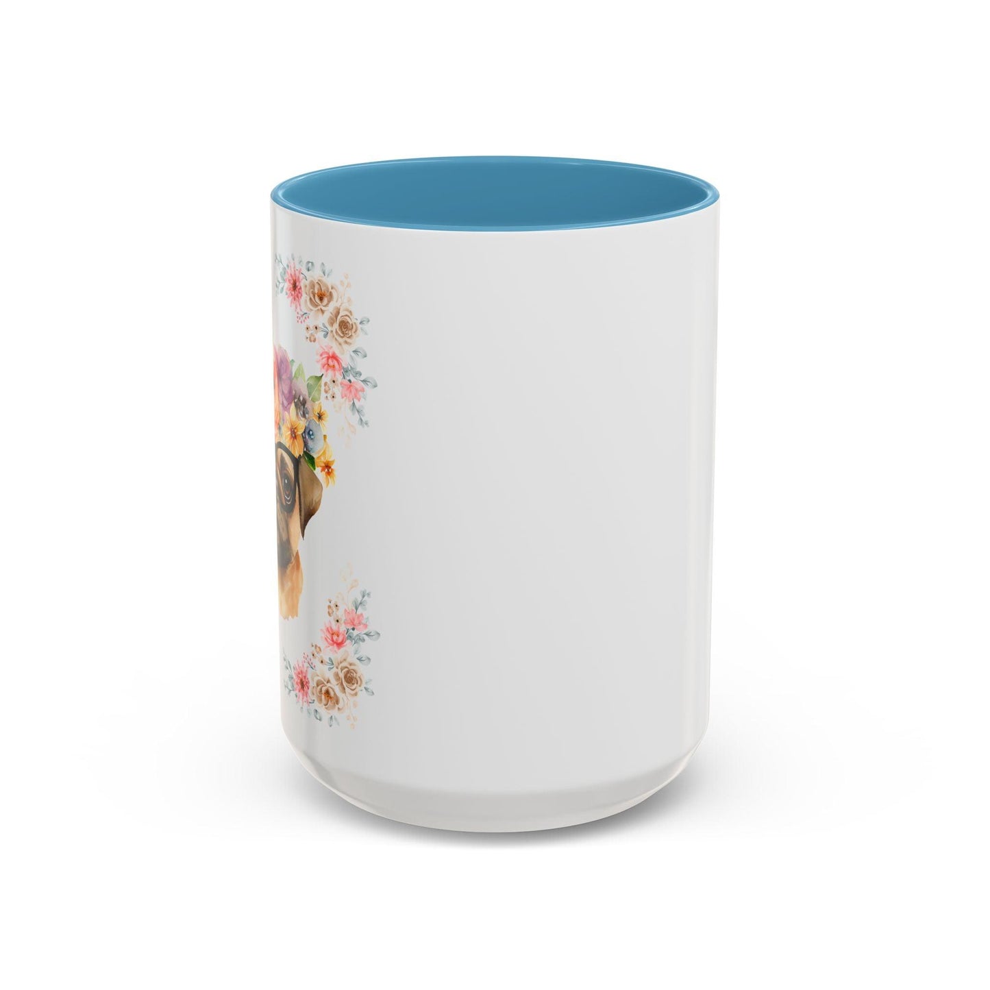 Geeky Goddess Pug Accent Coffee Mug