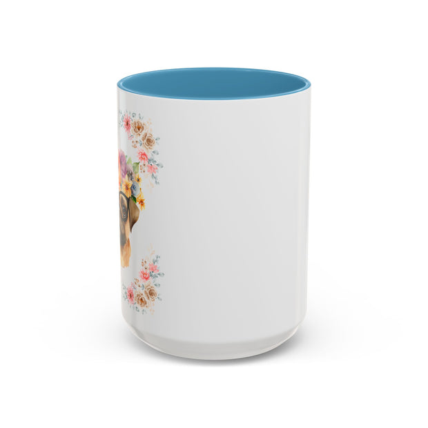 Geeky Goddess Pug Accent Coffee Mug