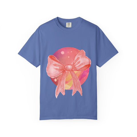 Pink/Yellow Planet Wrapped In Bow Unisex T-Shirt
